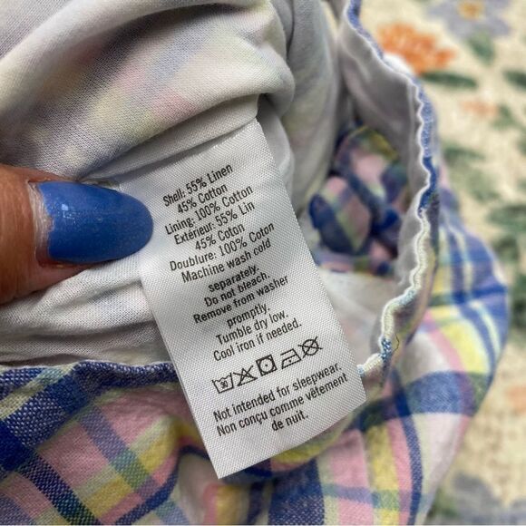 Janie & Jack Baby Overall Romper Pink and Blue Plaid 3-6 months - Picture 6 of 6